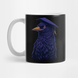 Cute Raven Wearing Graduation Hat Mug